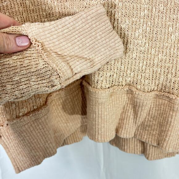 Free People “We The Free Tommy” Turtleneck Sweater – Size S light rose/blush - Picture 5 of 5